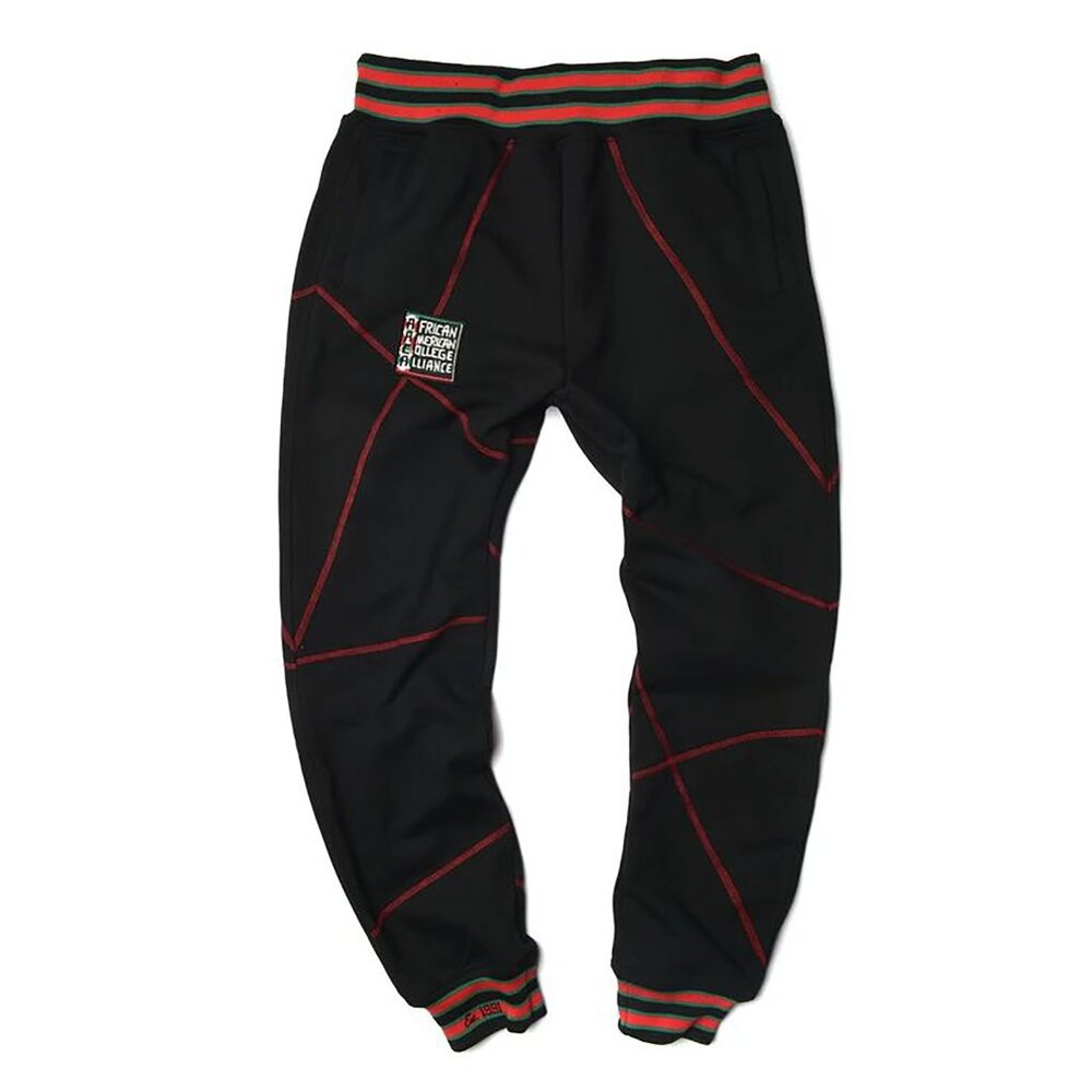 AACA Heavyweight Men's Fleece Sweatpants Stitching Cinch Bottom Pocket